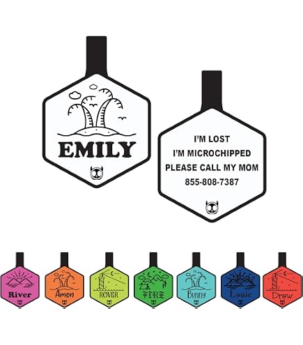 エミリー Amazon.com: Silicone Silent Dog Tag Personalized with 5 Lines of